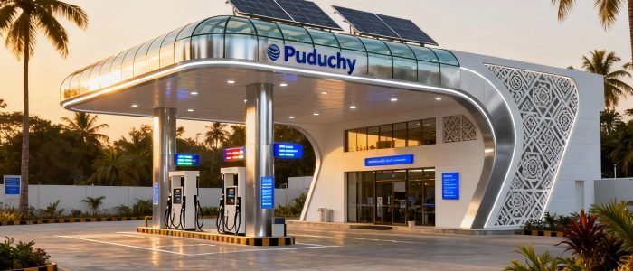 Puducherry Beach Sunrise - Scenic Coastal View in French Quarter